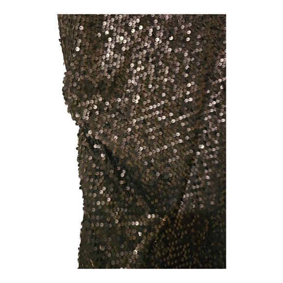 DAVID MEISTER Black Sequin Open Back Dress - Size 2 - Picture 6 of 10